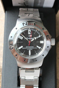 Vostok Amphibian Auto Russian diver wrist watch 060484