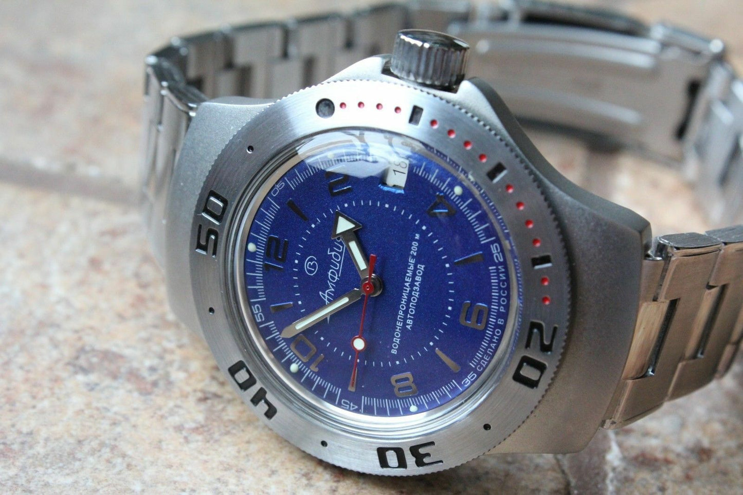 Vostok Amphibian Auto Russian diver wrist watch 060007