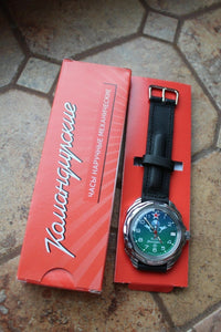 Vostok Komandirsky Russian Military Wrist Watch # 211818 NEW