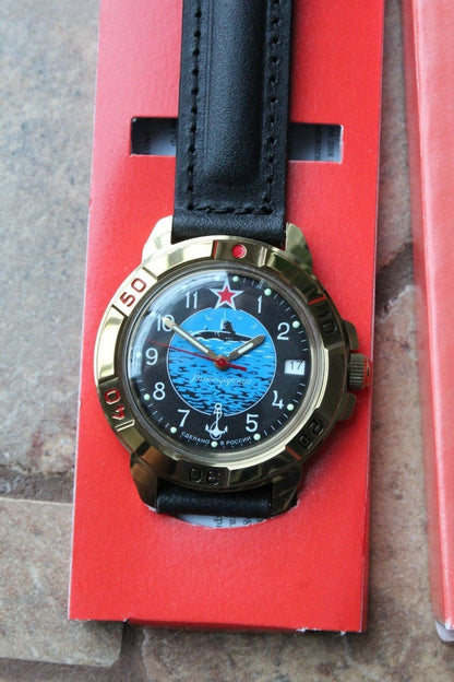 Vostok Komandirsky Military Wrist Watch # 439163 NEW