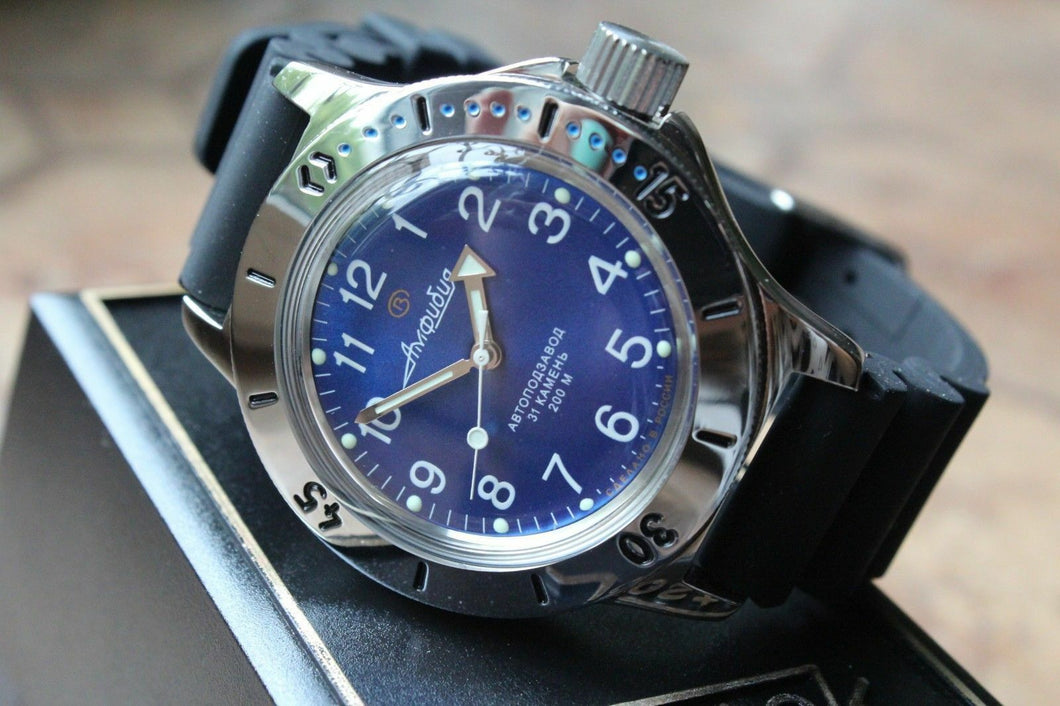 Russian Mechanical Automatic Wrist Watch VOSTOK AMPHIBIAN DIVER 120812