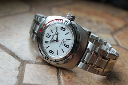 Russian Mechanical Automatic Wrist Watch VOSTOK AMPHIBIAN DIVER 090486