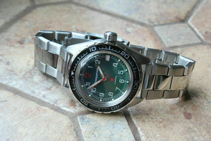 Vostok Komandirsky Auto Russian Military Wrist Watch # 020711 NEW