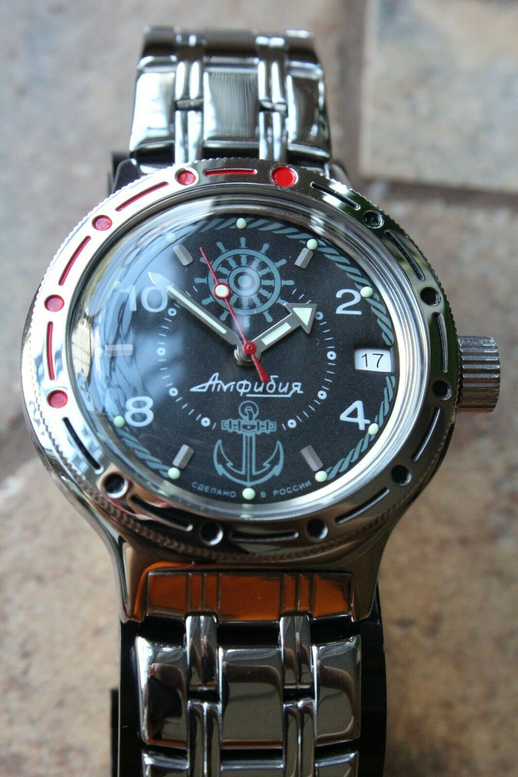 Russian Mechanical Automatic Wrist Watch VOSTOK AMPHIBIAN DIVER 420526