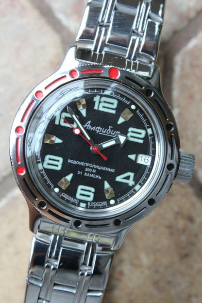 Russian Mechanical Automatic Wrist Watch VOSTOK AMPHIBIAN DIVER 420334