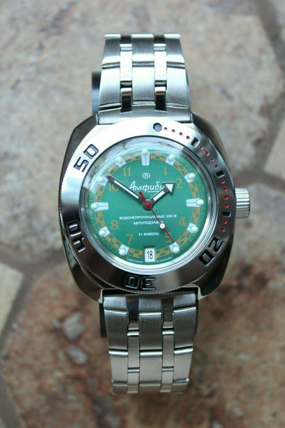 Russian Mechanical Automatic Wrist Watch VOSTOK AMPHIBIAN DIVER 710439