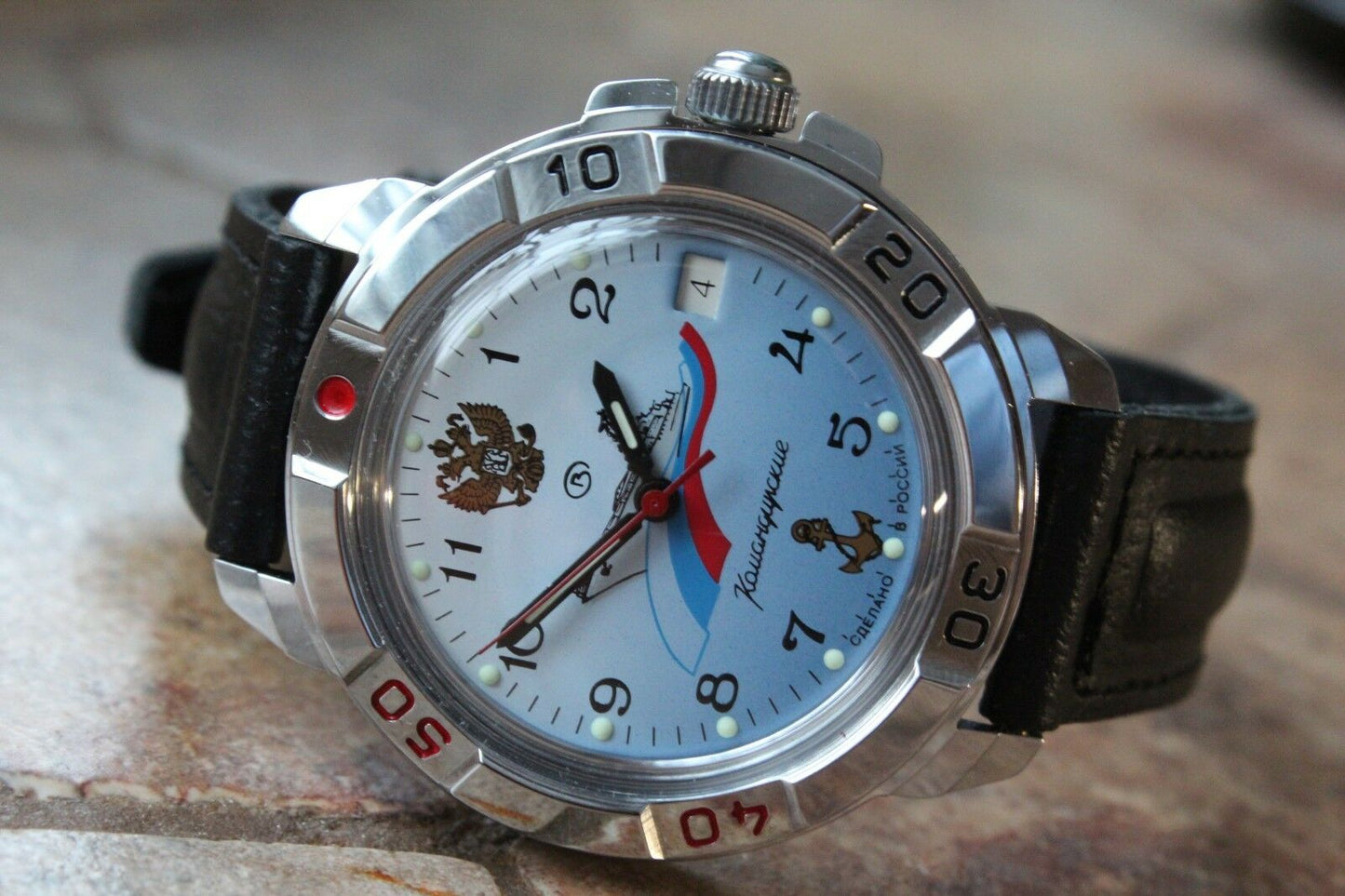 Vostok Komandirsky Military Wrist Watch # 431619 NEW