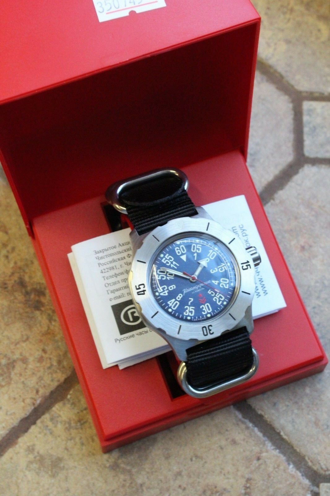 Russian Mechanical Automatic Wrist Watch VOSTOK Komandirsky K-35 350745