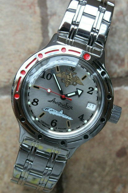 Russian Mechanical Automatic Wrist Watch VOSTOK AMPHIBIAN DIVER 420392