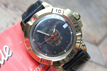 Vostok Komandirsky Military Wrist Watch # 439770 NEW