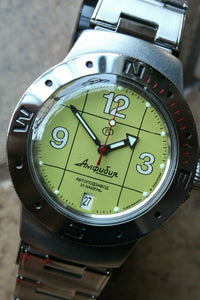 Vostok Amphibian Auto Russian diver wrist watch 060142