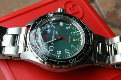 Vostok Komandirsky Auto Russian Military Wrist Watch # 020711 NEW