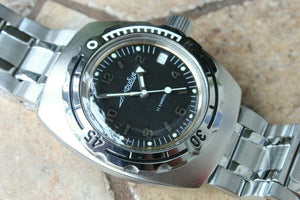 Russian Mechanical Automatic Wrist Watch VOSTOK AMPHIBIAN DIVER Custom 090366