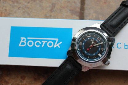 Vostok Komandirsky Auto Russian Military Wrist Watch # 641641 NEW