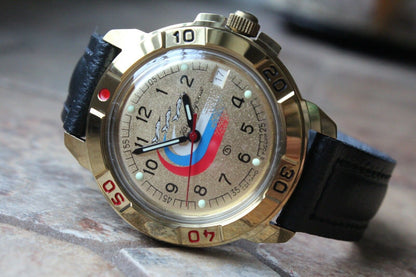 Vostok Komandirsky Military Wrist Watch # 439564 NEW