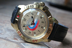 Vostok Komandirsky Military Wrist Watch # 439564 NEW