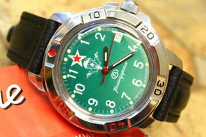 Vostok Komandirsky Military Wrist Watch # 431307 NEW