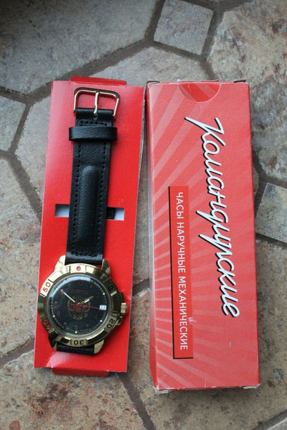 Vostok Komandirsky Military Wrist Watch # 439770 NEW