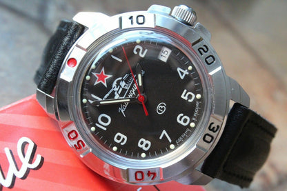 Vostok Komandirsky Military Wrist Watch # 431306 NEW
