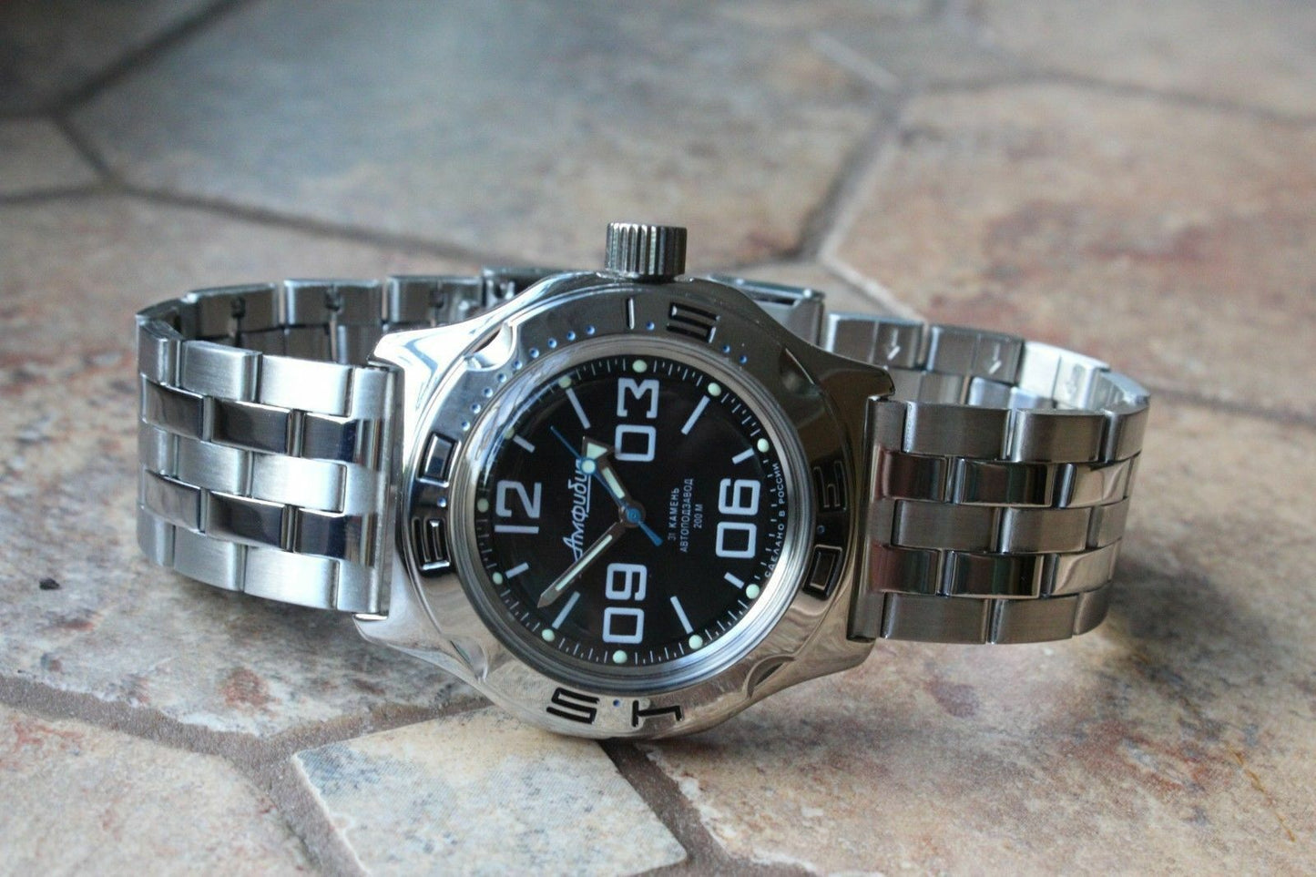 Russian Mechanical Automatic Wrist Watch VOSTOK AMPHIBIAN DIVER 100819