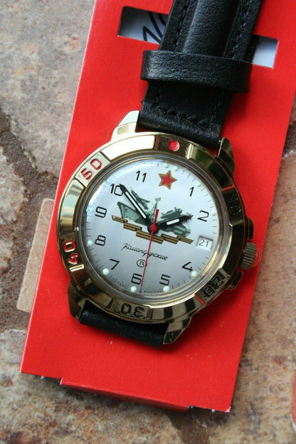 Vostok Komandirsky  Military Wrist Watch # 439823 NEW