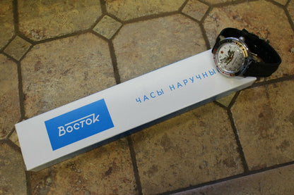 Vostok Komandirsky Auto Russian Military Wrist Watch # 921823 NEW
