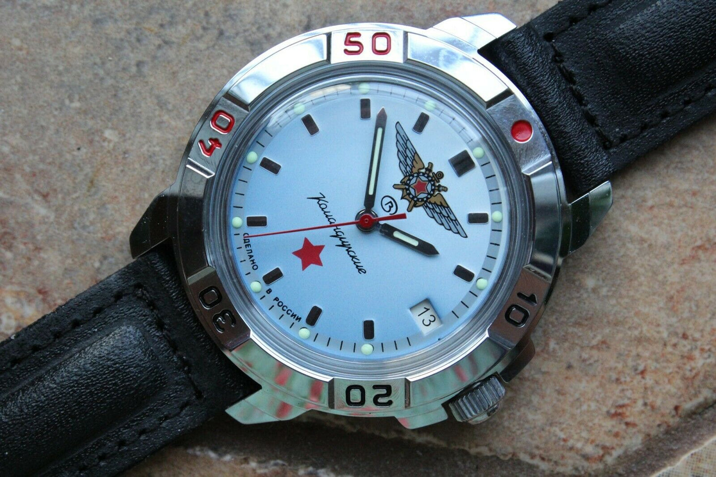 Vostok Komandirsky Military Wrist Watch # 431290 NEW