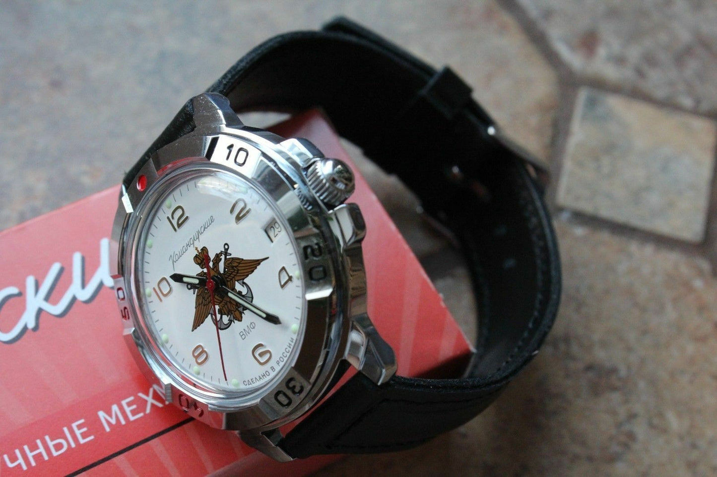 Vostok Komandirsky Military Wrist Watch # 431829 NEW