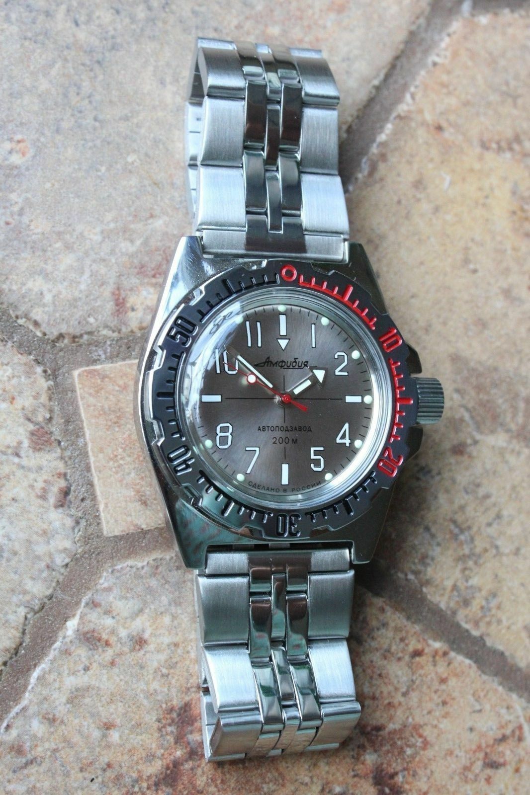 Russian Mechanical Automatic Wrist Watch VOSTOK AMPHIBIAN DIVER 110649