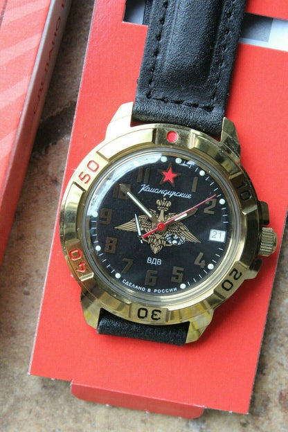 Vostok Komandirsky Military Wrist Watch # 439630 NEW