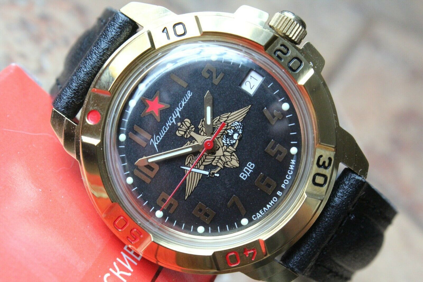 Vostok Komandirsky Military Wrist Watch # 439630 NEW
