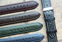 Load image into Gallery viewer, Genuine Leather Military Watch Strap Bright Night B1
