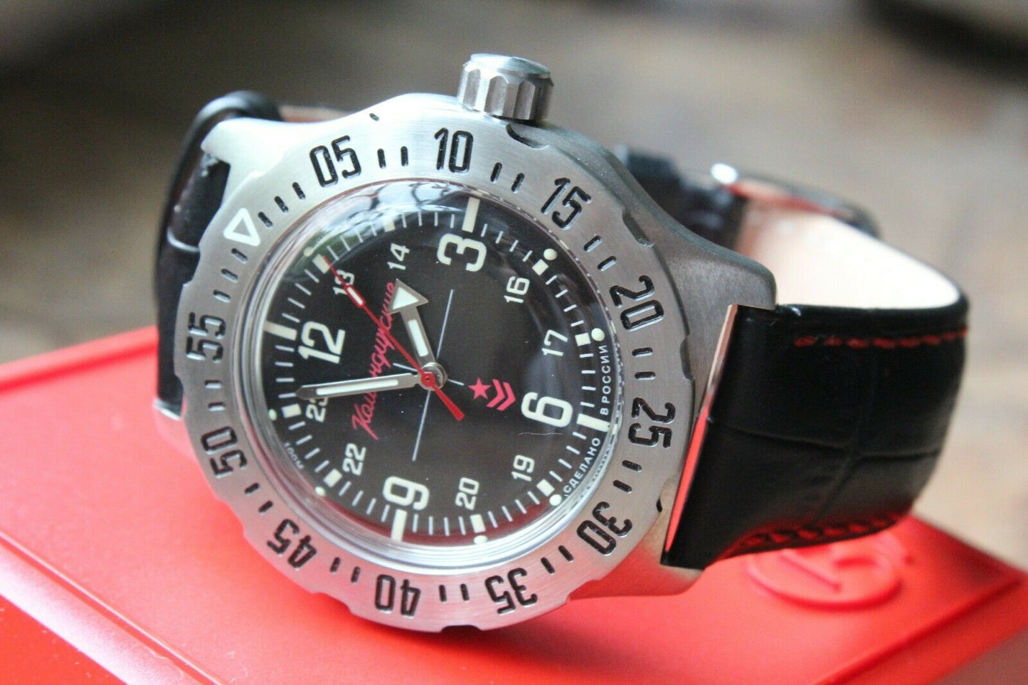 Vostok Komandirsky Mechanical Automatic Wrist Watch 24 Hour K-35 350515