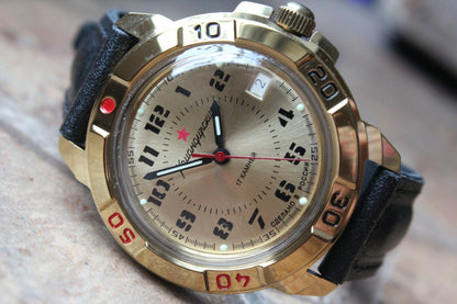 Vostok Komandirsky Military Wrist Watch # 439121 NEW