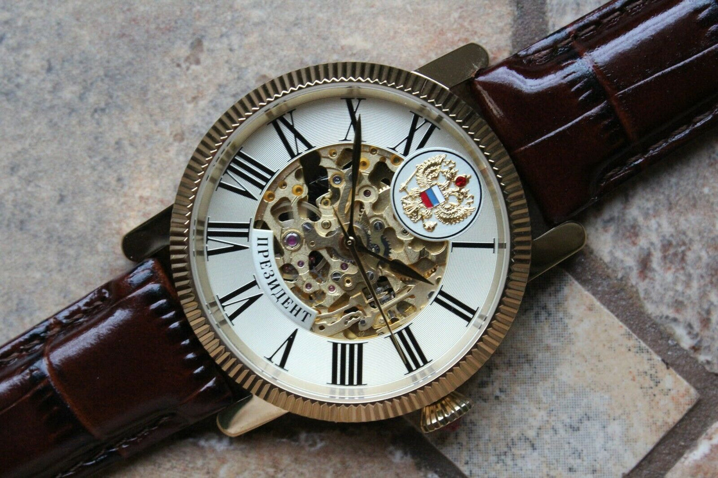 Russian President 4506160 Mechanical Automatic Men's Wrist Watch Poljot