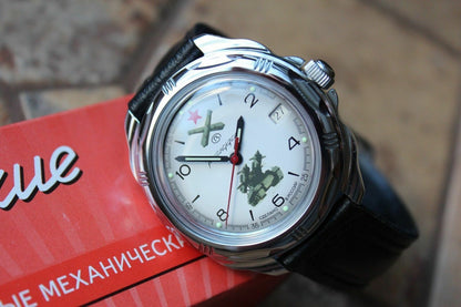 Vostok Komandirsky Military Wrist Watch # 211275 NEW