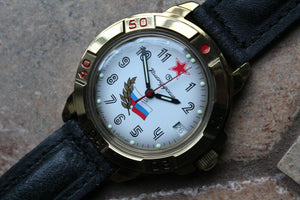 Vostok Komandirsky Military Wrist Watch # 439277 NEW