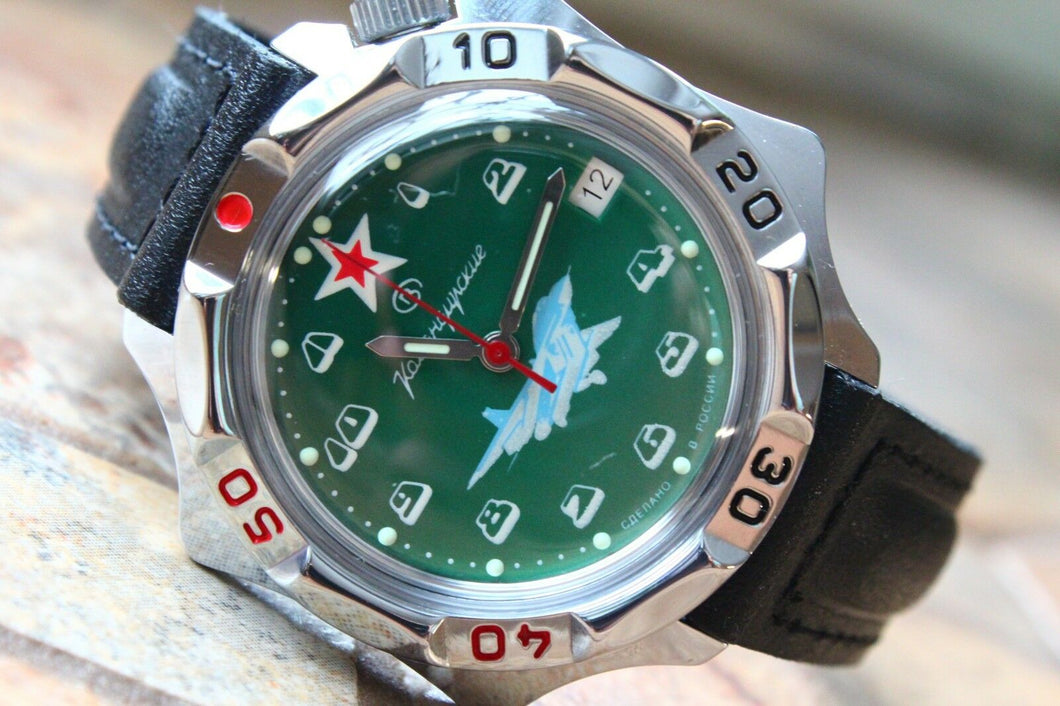 Vostok Komandirsky Russian Military Wrist Watch # 531124 NEW