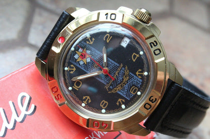 Vostok Komandirsky Military Wrist Watch # 439471 NEW