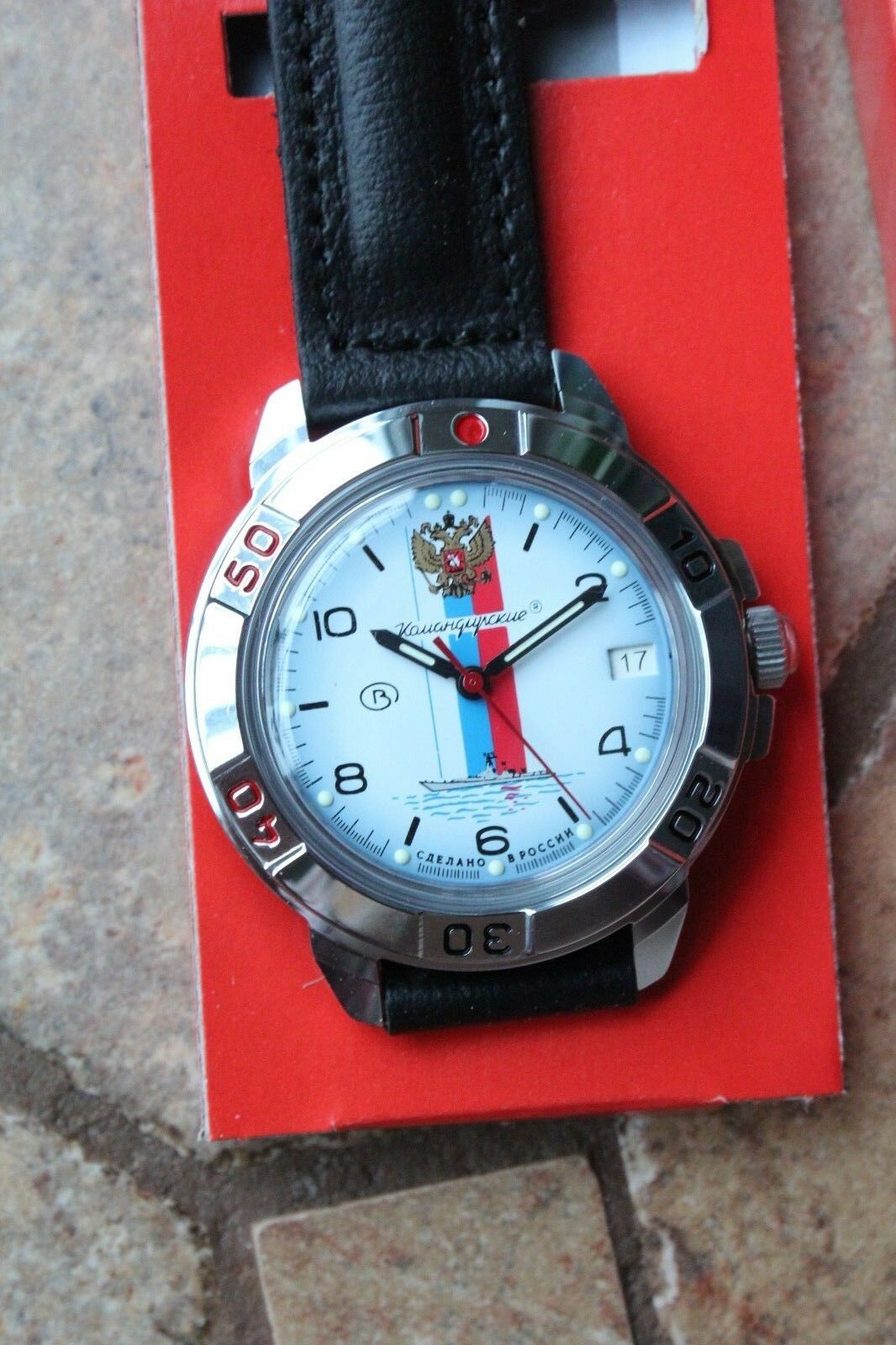 Vostok Komandirsky Military Wrist Watch # 431330 NEW