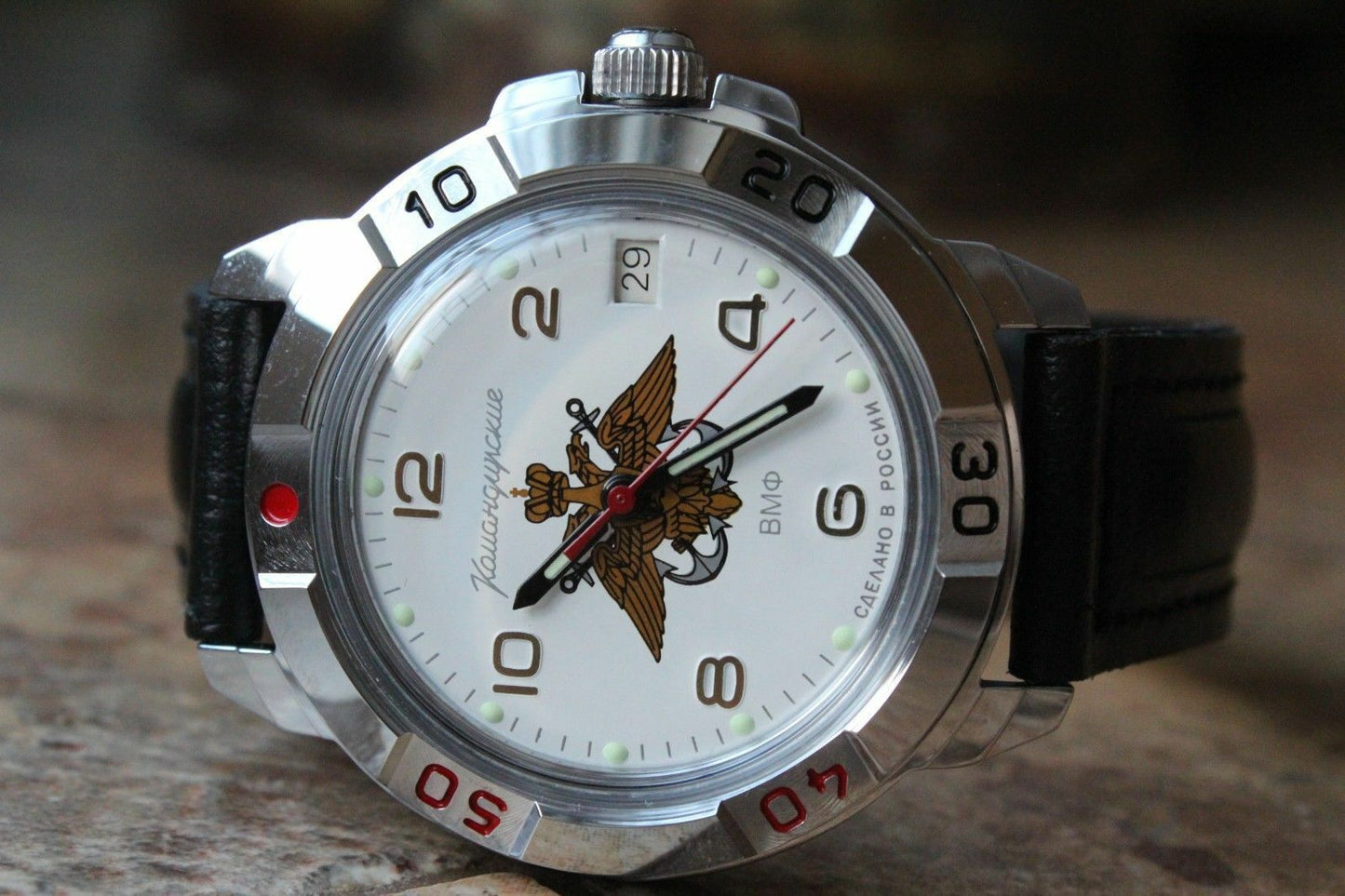 Vostok Komandirsky Military Wrist Watch # 431829 NEW