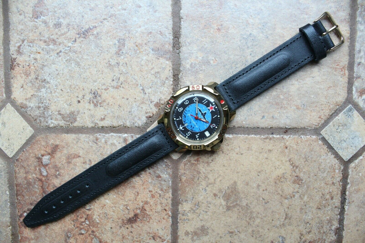 Vostok Komandirsky 819163 Russian Mechanical Military Wrist Watch Submarine Boat