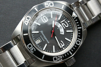 Vostok Komandirsky 030788B Russian Automatic Military Wrist Watch Day Night