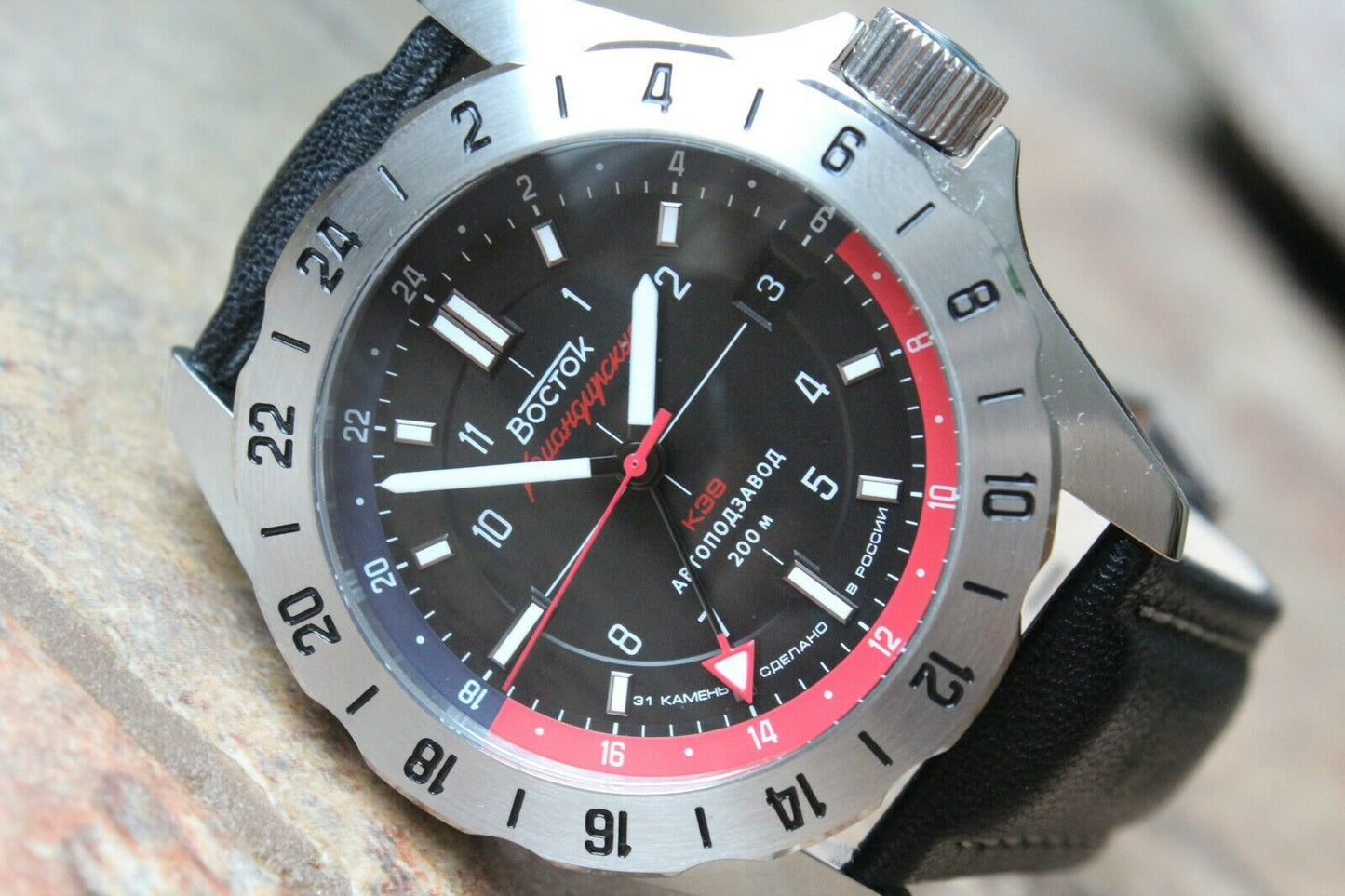 Vostok Komandirsky Russian Mechanical K-39 Military wristwatch 390781