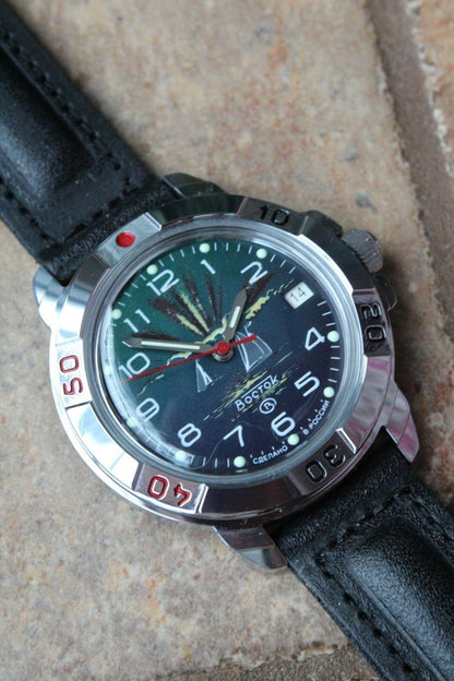 Vostok Komandirsky Military Wrist Watch # 431976 NEW