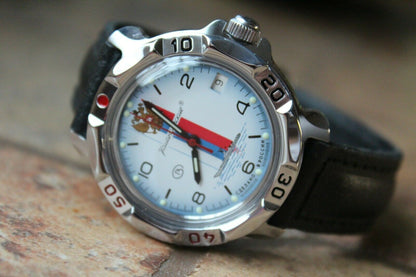Vostok Komandirskie Mechanical Military Russian wrist watch Navy 811330
