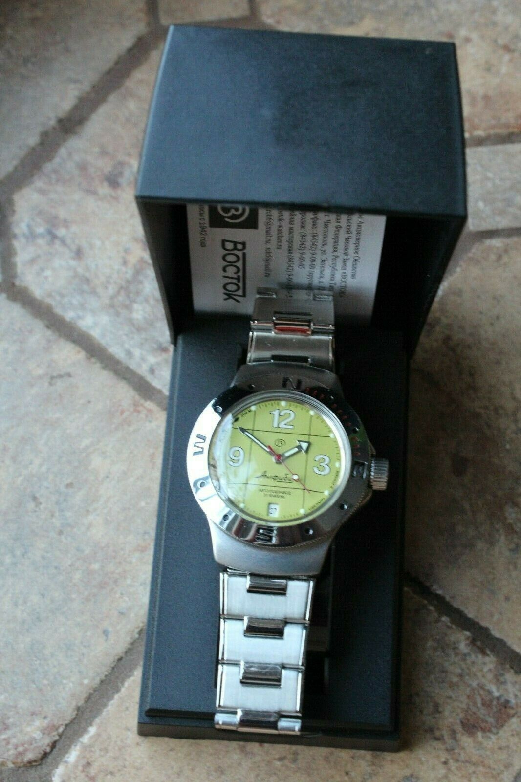 Vostok Amphibian Auto Russian diver wrist watch 060142