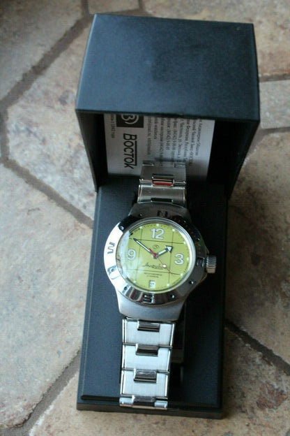 Vostok Amphibian Auto Russian diver wrist watch 060142
