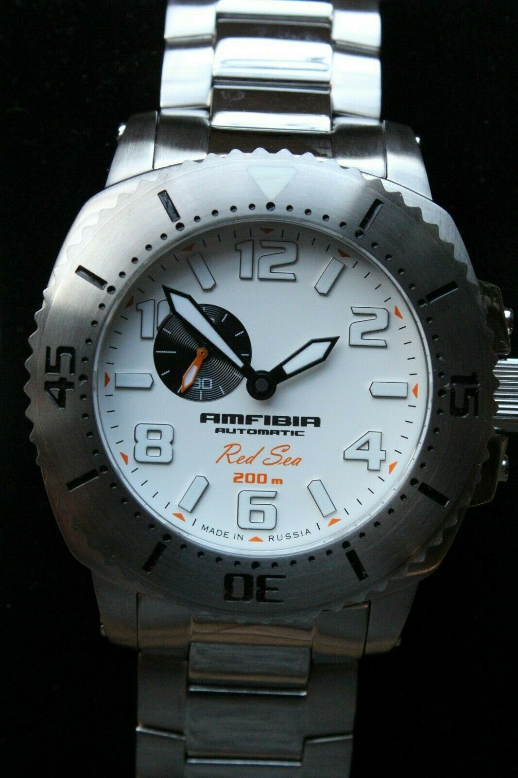 Vostok Amphibian Red Sea Russian Mechanical Automatic wrist watch 040684