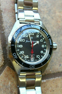 Vostok Komandirskie Military Automatic Russian wrist watch 24 hours 650541